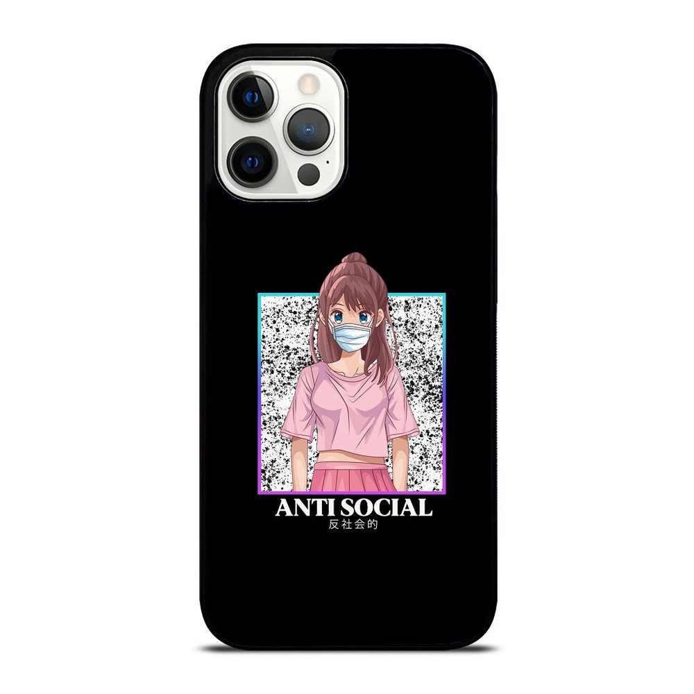 Cute Anti Social Anime Girl Japanese Antisocial Vaporwave iPhone Case